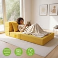 thumbnail image 2 of Sofá Cama Plegable Nube DR JOOHN Individual Amarillo, 2 of 8