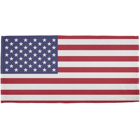 4th of July American Flag All Over Bath Towel