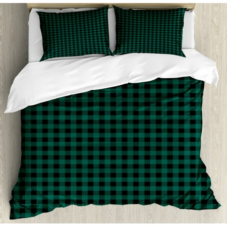 Abstract Duvet Cover Set Scottish Tartan Like View Repeating
