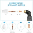 thumbnail image 3 of Sutowe Plasma Cutter Consumables Set for PT-31 Reusable Plasma Torch Cutting Consumables Lightweight Plasma Cutter Machine Consumables Plasma Cutter Accessories for Plasma Cutter, 3 of 8