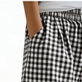 thumbnail image 2 of TaTaai Women Summer Solid Color Knee Length Shorts Casual Loose Fit Elastic Waist Shorts Lightweight Breathable Soft Fabric Machine Washable No Fading Daily Outdoor Street Wear Gift, 2 of 4