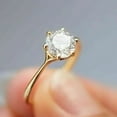 thumbnail image 2 of Shree Diamonds 2Ct Round Cut Natural Moissanite Diamond Solitaire Engagement Ring 14kYellow Gold Plated, 2 of 2