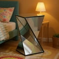 thumbnail image 1 of Homy Casa Modern Mirrored Geometric Side Table with Light-Reflecting Design for Dining Spaces, 1 of 6