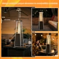 thumbnail image 2 of Costway Chauffage de Patio Portable de Table 35 Pouces Pyramide Acier Gaz Propane 10000 BTU, 2 of 10