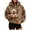 Khaki, variant on Fuzzy Full Zip Dog Pouch Hoodie for Women, Plush Pet Carrier Jacket, Warm Zip Up Sweatshirt for Dog Lovers Home Lounging Daily Wear