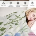 thumbnail image 3 of JEUXUS  Spring Throw Blanket Wildflowers Butterfly Blanket Green Wild Flower Plant Blankets Vintage Herbs Blanket Colorful Wild Flowers Printed Flannel Blanket for Bed Sofa Chair, 3 of 6