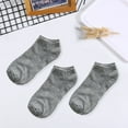 thumbnail image 4 of Eoperou 5 Pairs Simple Unisex Ankle Socks Women Men Low Cut Short Socks Anti-slid Athletic Running Casual Invisible Liner Socks, 4 of 7