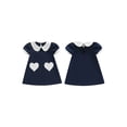 thumbnail image 2 of BemeyourBBs Kids Toddler Baby Girls Valentines Day Outfit Red Heart Spring Dress Short Sleeve Doll Collar Heart Print Princess Dress, 2 of 9