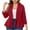 01 Red, variant on Weiqiqre Womens Jackets Casual Plus Size Casual Blazer Open Front Long Sleeve Work Office Cardigan Jackets