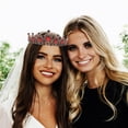 thumbnail image 4 of EeaseCA 1 Pce Couronne Vintage de Luxe Classique Tiara pour Cheveux pour Femme (Rouge), 4 of 8