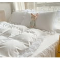 thumbnail image 2 of Bedding set Lace and Ruffled Edge Duvet Cover Cute princess style Exquisite Comforter Cover White Twin Size, 2 of 3