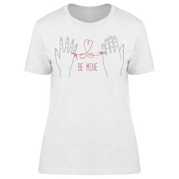 Be Mine Hand's Red String T-Shirt Women -Image by Shutterstock, Female 3X-Large