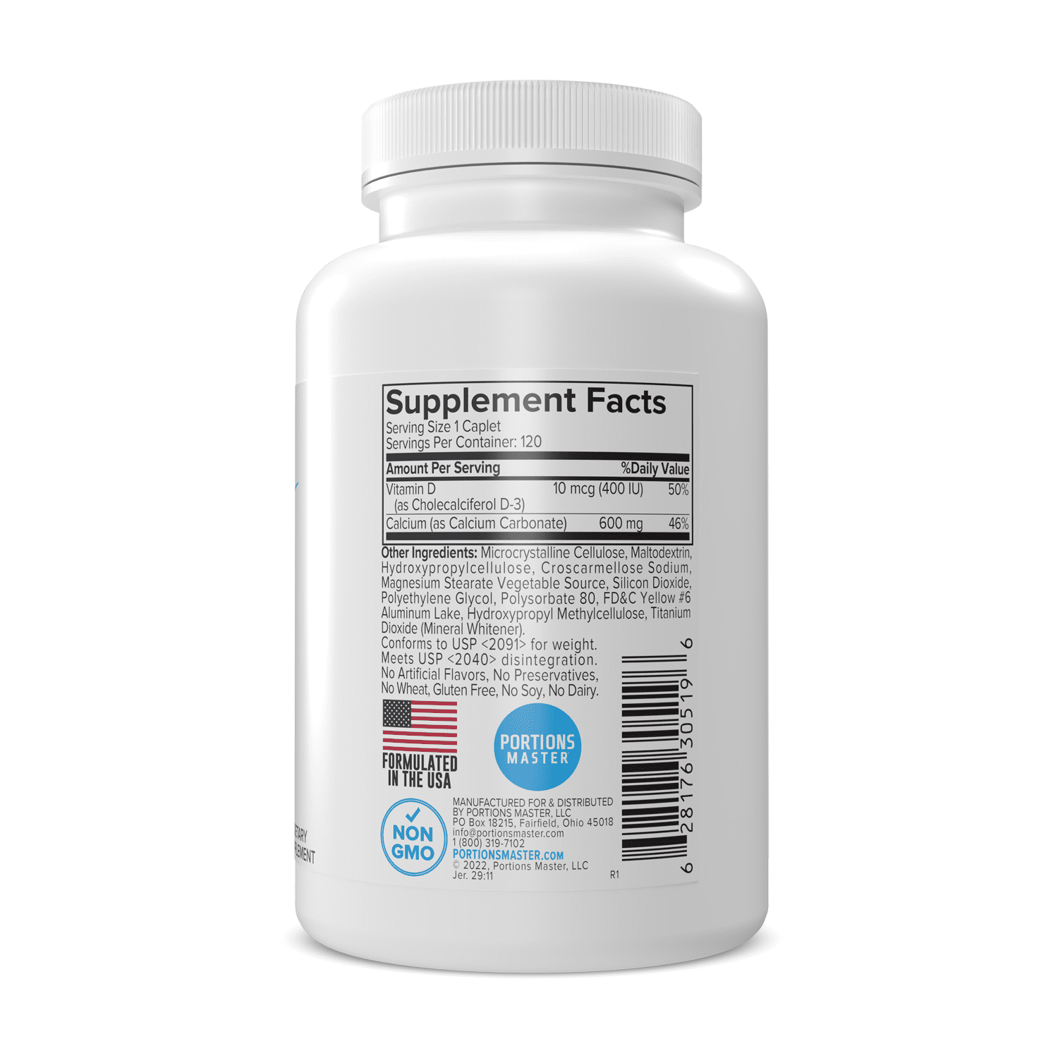 Portions Master Calcium Mineral Bone Support