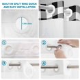 thumbnail image 4 of No Hook Shower Curtain, Black and White Plaid Shower Curtains for Bathroom with See Through Top Window, Farmhouse Checkered Buffalo Waterproof & Washable Bath Curtain Long 72"x78", 4 of 9