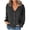 Black, variant on KIHOUT Fall New Women's Casual Solid Color V-Neck Button Cardigan Long Sleeve Shirt Tops