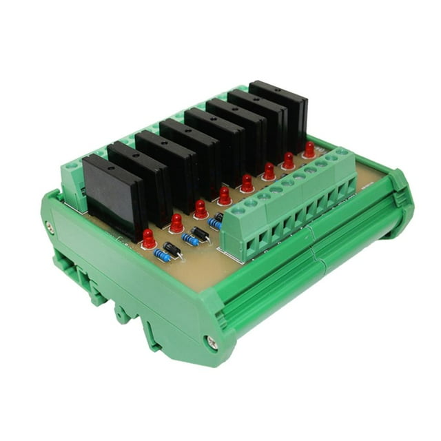 licencia De Módulo De Protección De De Sólido De 8 Canales 12V / 24V 2A Con Base Para MCU, Señal De NPN DYNWAVEMX Módulo de relé de alimentación