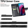 thumbnail image 5 of Compatible with Motorola Moto G Stylus 5G 2022 Wallet Case for Women, Leather Flip Folio with Kickstand Magnetic and Card Holder Protective Case for Moto G Stylus 5G 2022 Butterfly Black SD, 5 of 14