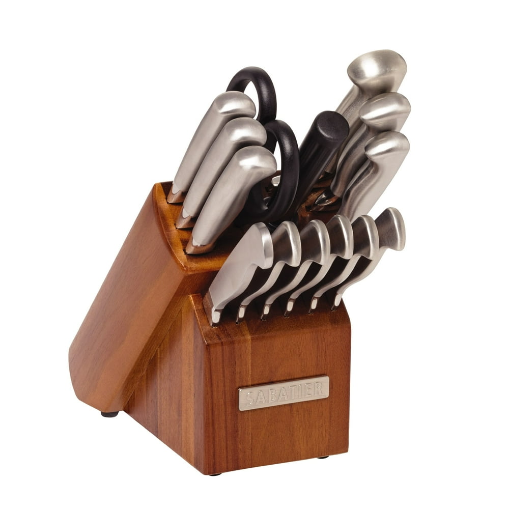 sabatier 15-pc. stainless steel knife block set - Walmart.com - Walmart.com
