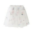 thumbnail image 2 of SonxaHe Toddler Girl's Skirt Stylish Floral Embroidery Tulle Skirt Kids Holiday Party Princess Ballet Skirts White,Sized 3-4, 2 of 4