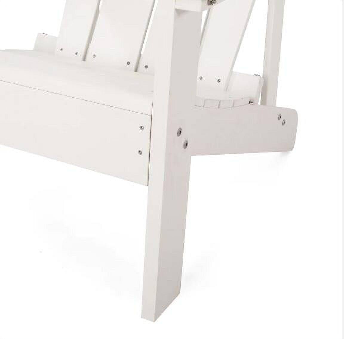 Classic Pure White Outdoor Solid Wood Adirondack Chair Garden Lounge Chair