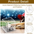 thumbnail image 3 of Uxcell 3PCS Vitrina para Anillos de Campeonato con Base de Madera para Béisbol y Fútbol, 3 of 6