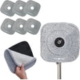 thumbnail image 2 of HSAPOW-® 6-Pack 9 inch Extra Thick Microfiber Pad Refill for SPIN-800 TrueClean Mop & Bucket Square, Compatible with M16 and Most Square Spin Mop and Bucket, Machine Washable up to 100x, 2 of 4