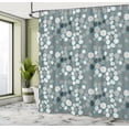 thumbnail image 4 of Ambesonne Grey and Turquoise Shower Curtain, Simple Stones, 69"Wx75"L, Dark Cadet Blue White, 4 of 4