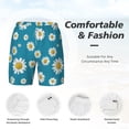 thumbnail image 5 of Lsque Mens Swim Trunks Daisies Flowers Pattern - Bathing Suit Compression Liner - Beach Swim Shorts Swimwear - (S-3XL) - Stretch Quick Dry -Large, 5 of 9