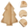 thumbnail image 3 of 1 Pc Christmas Service Plate Cartoon Home Dish Bamboo Salad Plate (Wood Color), 3 of 9