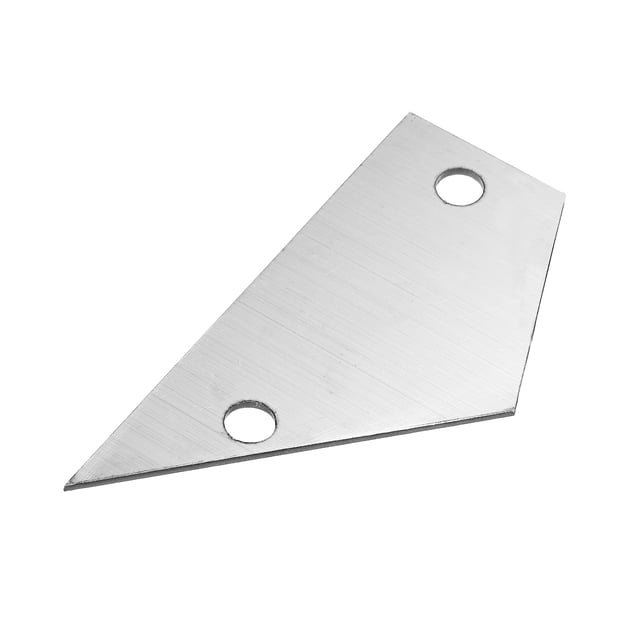 Herramienta de nivelación de trastes de guitarra de acero inoxidable Uxcell con dos agujeros tono plateado