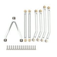 thumbnail image 2 of Pull Rods Kit Professional Replace Accessory Steering Accessories Aluminum Alloy RC Car Linkage Rod Set Replacement for SCX24 Silver, 2 of 6