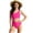 Swimwear-1Hot Pink, variant on Gamivast One Piece Monokini for Teen Girls Asymmetric One Shoulder Waist Cut Out Swimsuit Summer Tropical Holiday Wear Trendy Sunbathing Bathing Suit