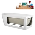 thumbnail image 3 of 65" Streamline B-412-162-PBR Soaking Freestanding Tub and Tray With Internal Drain in Polished Brass, 3 of 10