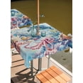thumbnail image 2 of Square Outdoor Tablecloth with Umbrella Hole Sea Turtle Octopus Outside Table Cloth Waterproof Patio Table Cover Coastal Coral Summer Ocean Beige Zipper Tablecloths for Picnic Camping 54x54 Inch, 2 of 8