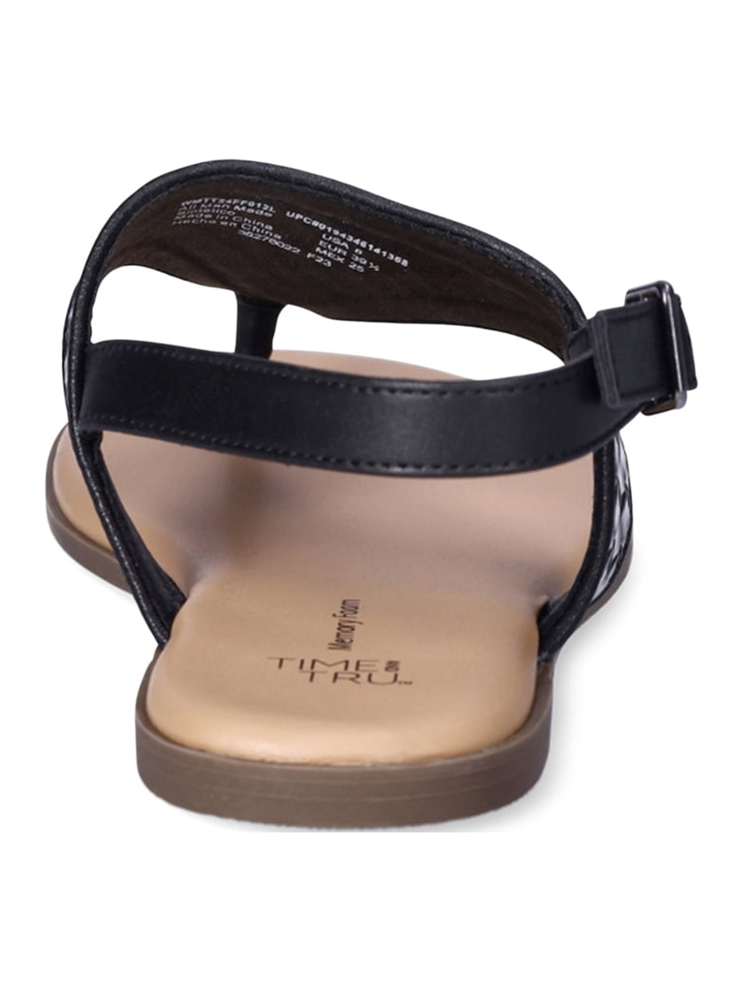 Time and Tru Women's Hooded Flat Thong Sandals, Wide Width Available