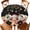 Black, variant on Round Fitted Tablecloths with Elastic Edge Winter Gingerbread Man Xmas Ball Waterproof Table Cover for Kitchen Dining Party Decor,55" - 60"