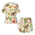 thumbnail image 4 of Picia Monkeys in the Jungle Pajamas Sets for Women Soft Short-Sleeved Pjs with Lounge Shorts Two Piece Sleepwear-Medium, 4 of 9
