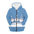 thumbnail image 5 of DISNIMO Blue Christmas Hoodie Girls Santa Claus Zip Hoodie Kids Girls Hoodie Coat Boys Hoodie Sweatshirt Zipper Hooded Sweatshirts for Girl Hoodie 8-10 Childrens Hoodie Jackets for Juniors, 5 of 7