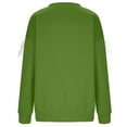 thumbnail image 4 of Fiaer Crew Neck Sweatshirts Women Plus Size Long Sleeve Solid Pullover Baggy Fashion Casual Fall Tops Green L, 4 of 5