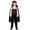 14# Black, variant on Halloween Kids Party Costume Classic Vampire Outfit White Ruffle Shirt Burgundy Gold Trim Vest Thin Black Cape Full Pants Set for Boys Black L