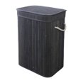 thumbnail image 1 of Cesta para la ropa sucia con asas, cesta decorativa para el hogar, con tapa, para dormitorio, baño, guardería. Gris oscuro, 1 of 9