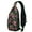 Floral and Bee, variant on Japanese Sushi Food Print Sling Backpack, Cartoon Roll and Rice Design Crossbody Daypack for Kawaii Style Enthusiasts