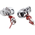 thumbnail image 4 of luces LED intermitentes con forma de calavera punk (plateadas, 67 x 47 mm, M10 mm) para la mayoría de las motocicletas. Accesorios de reequipamiento personalizados para motos de 12 V., 4 of 5