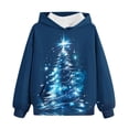 thumbnail image 5 of YUNAFFT Girls & Boys Christmas Print Hooded Sweatshirts With Pockets Soft Stretch Long Sleeve Casual Pullover For 2-12 Years, 5 of 6