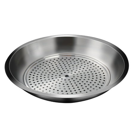 

Steamed Dumpling Tray Fries Drain Stainless Steel Cake Pan Steamer Lunch Plates Fruits Draning Dish