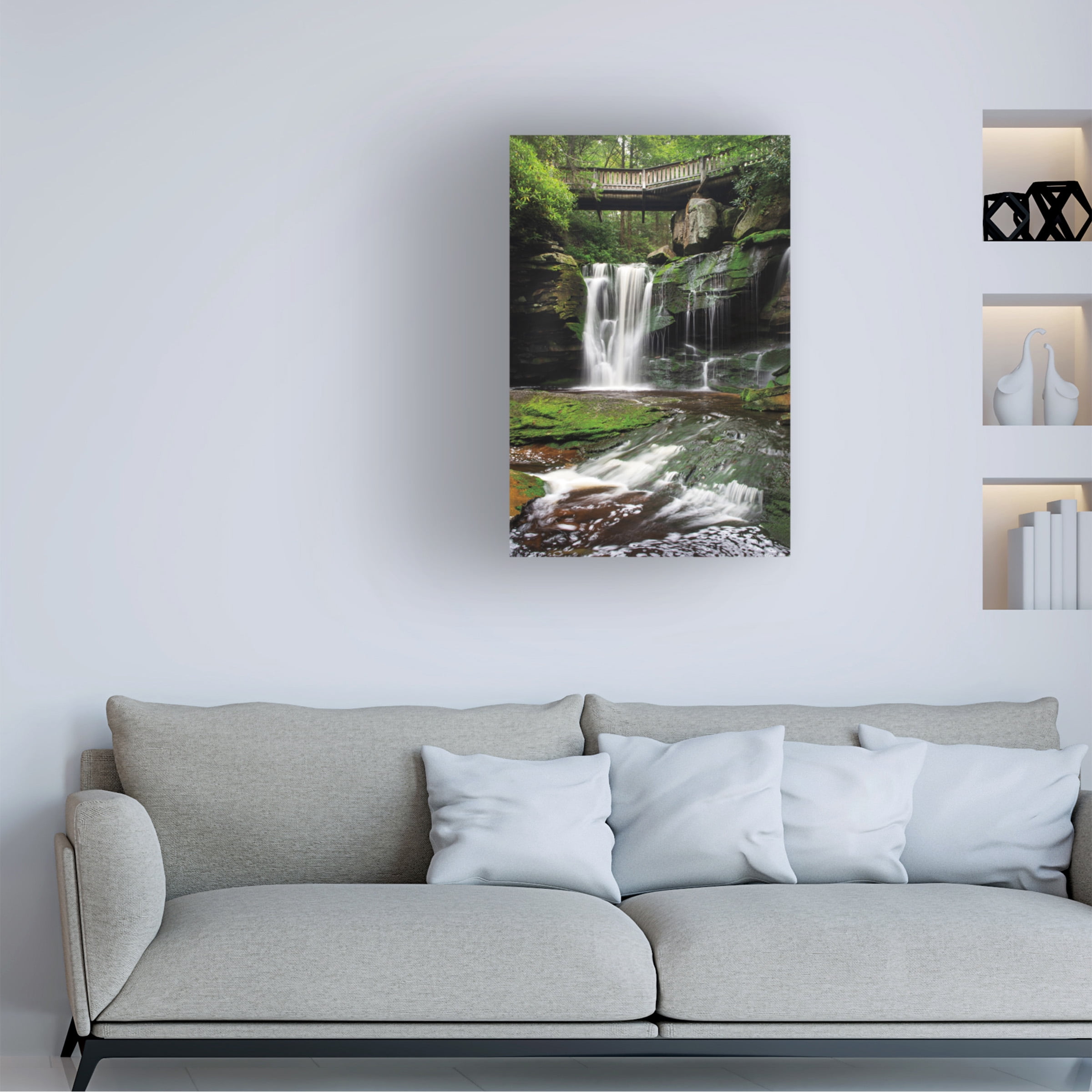 Trademark Fine Art 'Elakala Falls West I' Canvas Art by Alan Majchrowicz