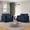Blue, variant on Rustic Sofas (Old:W3163S00008) Oversized Chenille Oversized Accent Chair Set of 2, Comfy Single Sofa Chair with Large Seat , Modern Armchair Reading Chairs for Bedroom, Living Room,Chenille,Blue,Mod