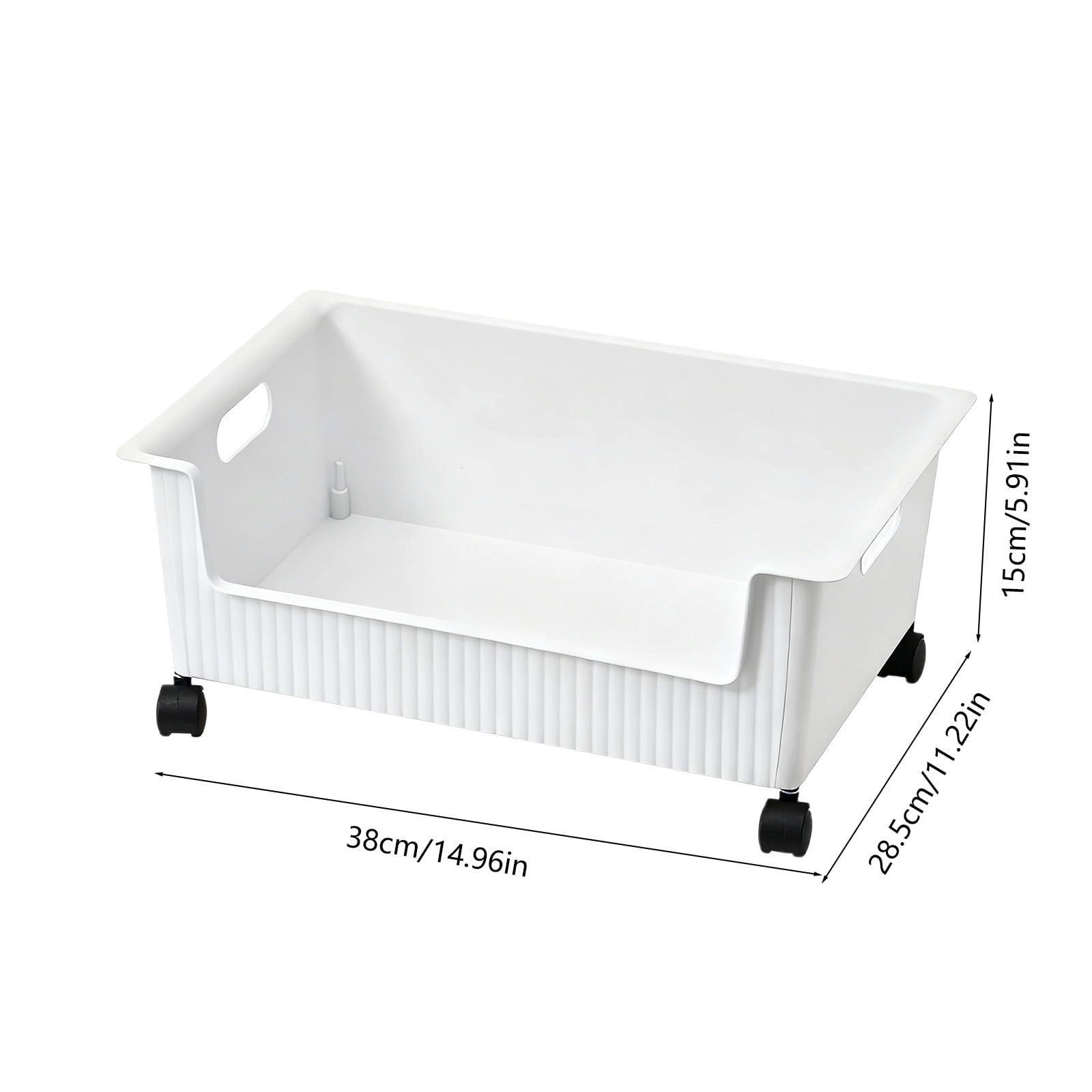 Bwiyojiz Storage & Organization Multi Functional Rolling Box Under Desk Organizer with Wheels Mobile Shelf Rack Sorting Bin for Stationery and Sundries, White, Gifts for Yourelf