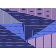 thumbnail image 1 of Ahgly Company Machine Washable Indoor Rectangle Transitional Cobalt Blue Area Rugs, 2' x 5', 1 of 7
