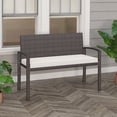 thumbnail image 4 of Gymax 2-Person Patio Loveseat w/ Removable Seat Cushion Metal Frame Backrest, 4 of 10